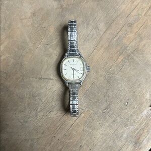 Silver Watch with Cream Dial